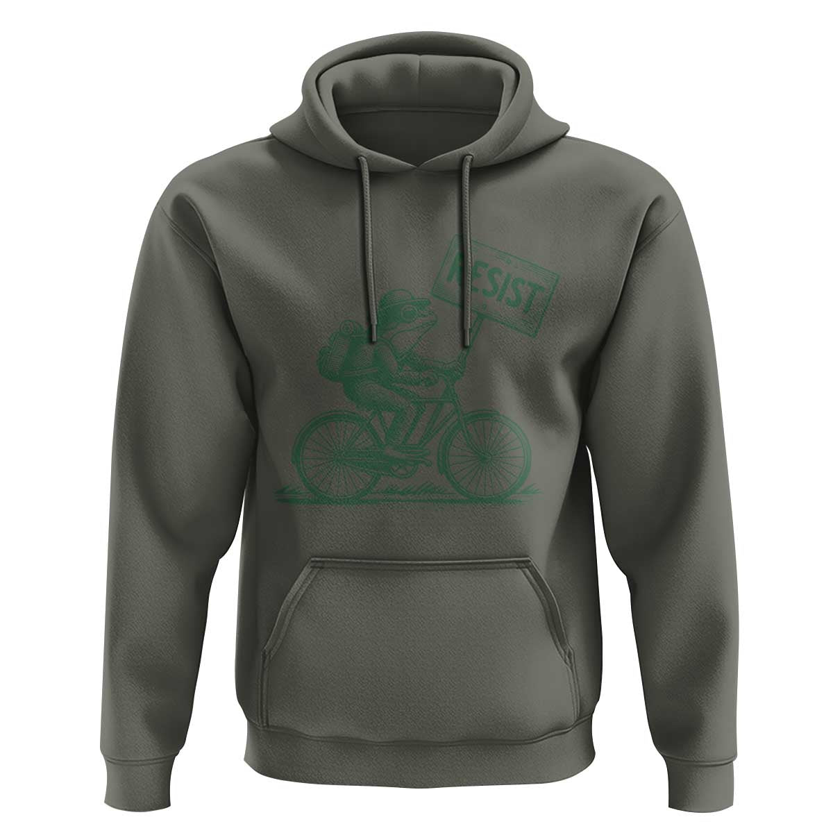 Cycling Protest Frog Hoodie Resist Free Portland Retro Graphic - Wonder Print Shop