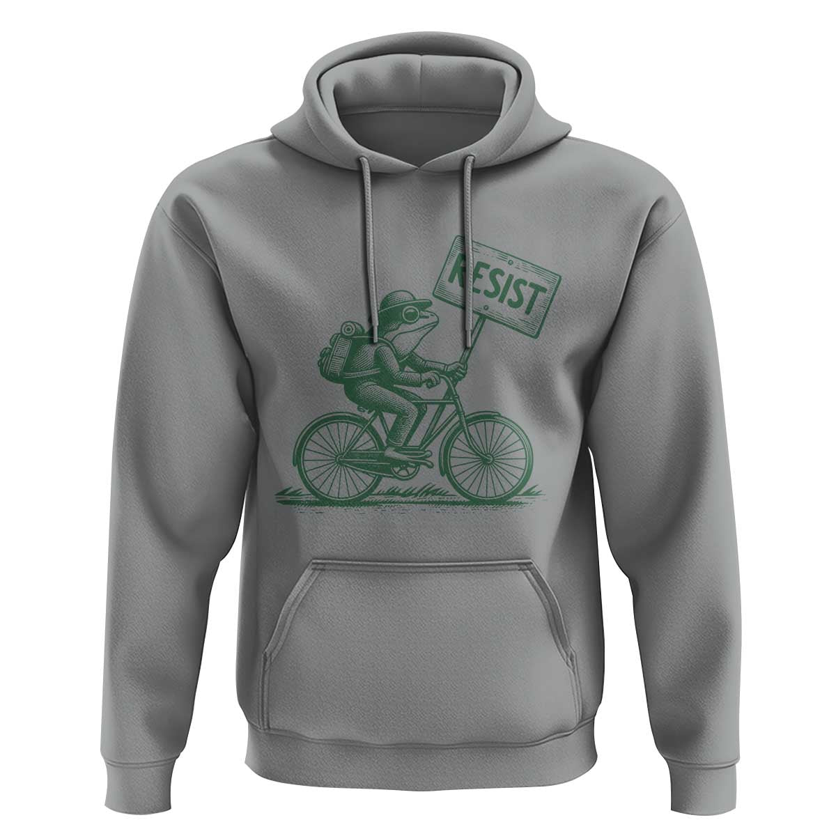 Cycling Protest Frog Hoodie Resist Free Portland Retro Graphic - Wonder Print Shop