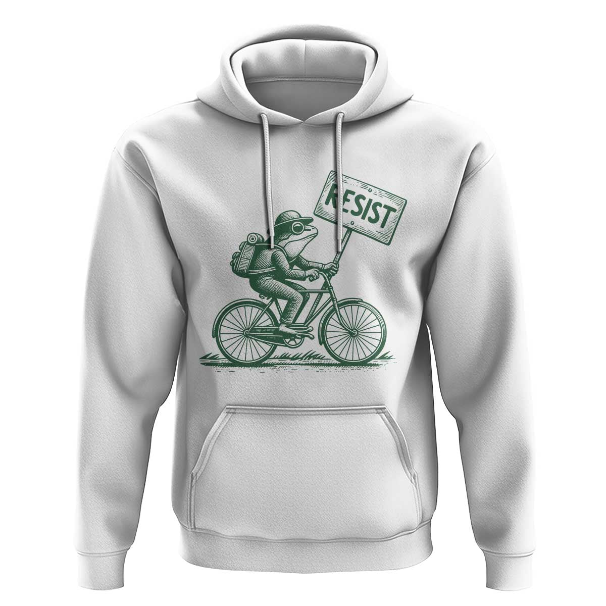 Cycling Protest Frog Hoodie Resist Free Portland Retro Graphic - Wonder Print Shop