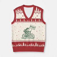 Cycling Protest Frog V-Neck Knit Sweater Vest Resist Free Portland Retro Graphic - Wonder Print Shop