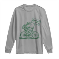 Cycling Protest Frog Long Sleeve Shirt Resist Free Portland Retro Graphic - Wonder Print Shop