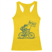 Cycling Protest Frog Racerback Tank Top Resist Free Portland Retro Graphic - Wonder Print Shop