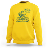 Cycling Protest Frog Sweatshirt Resist Free Portland Retro Graphic - Wonder Print Shop