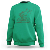 Cycling Protest Frog Sweatshirt Resist Free Portland Retro Graphic - Wonder Print Shop