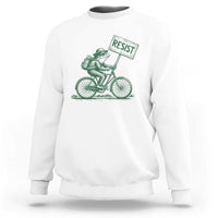 Cycling Protest Frog Sweatshirt Resist Free Portland Retro Graphic - Wonder Print Shop