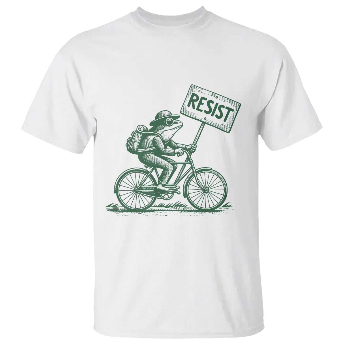 Cycling Protest Frog T Shirt Resist Free Portland Retro Graphic - Wonder Print Shop