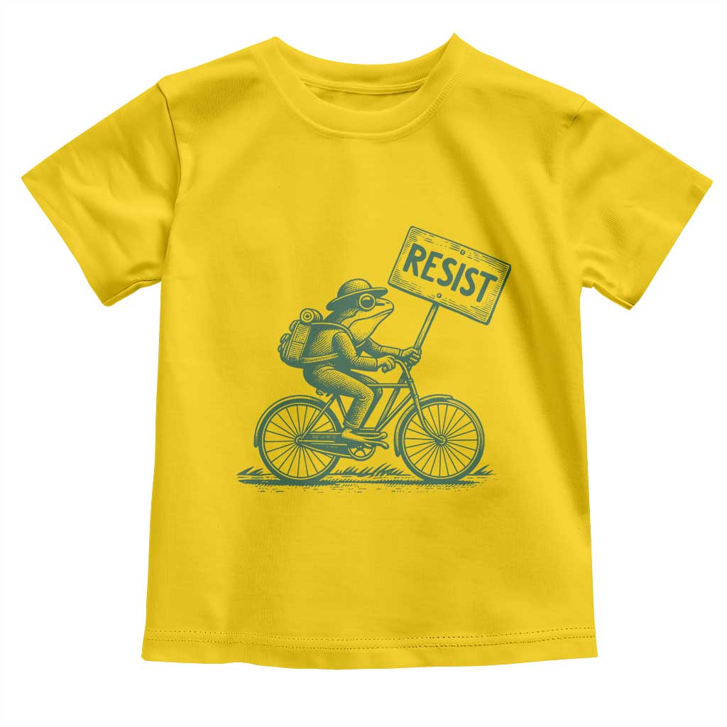 Cycling Protest Frog Toddler T Shirt Resist Free Portland Retro Graphic - Wonder Print Shop