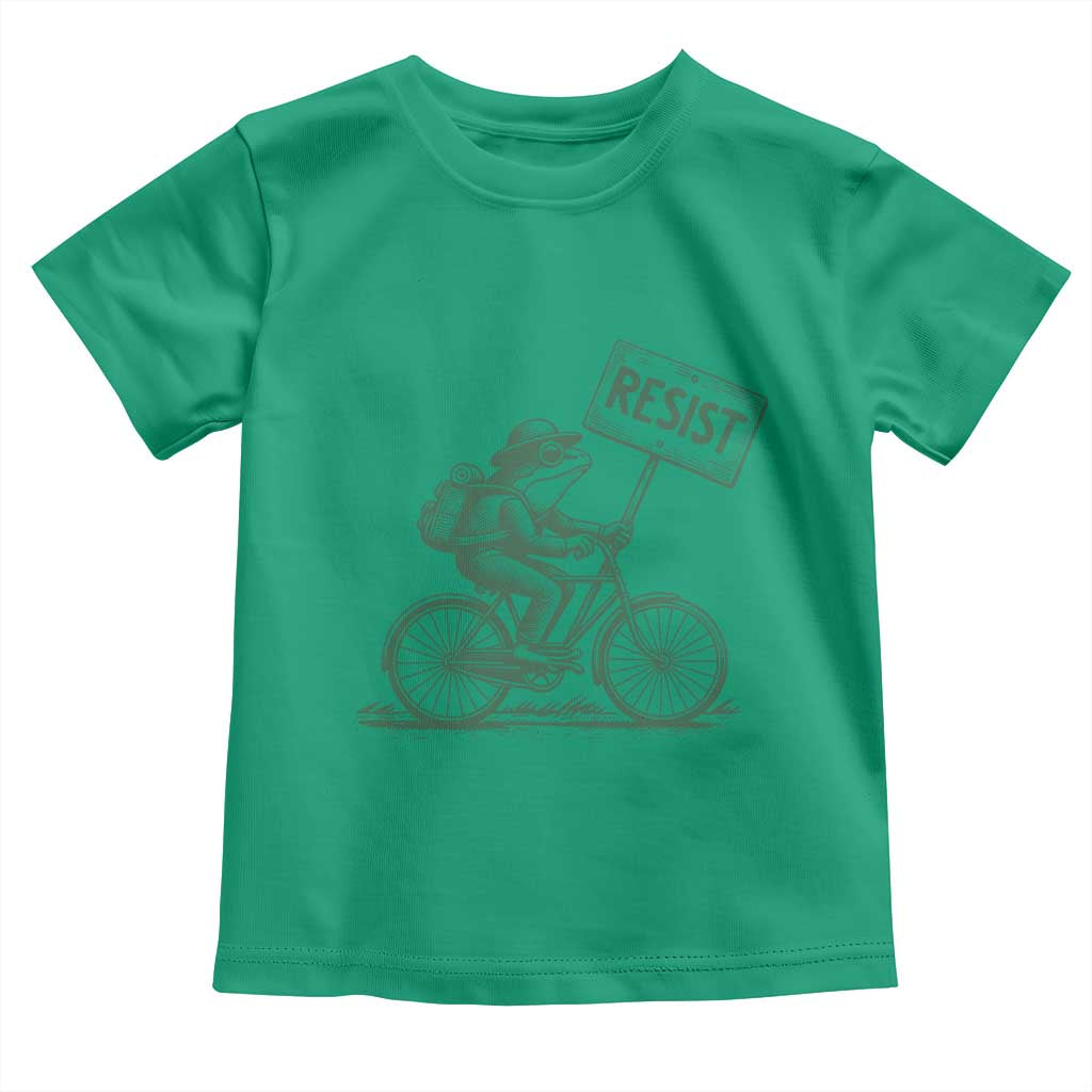 Cycling Protest Frog Toddler T Shirt Resist Free Portland Retro Graphic - Wonder Print Shop