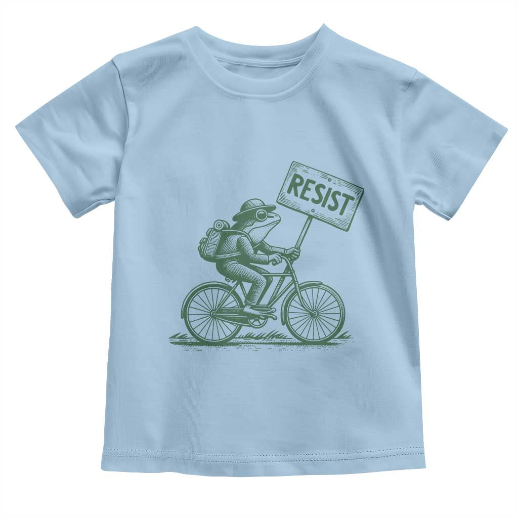 Cycling Protest Frog Toddler T Shirt Resist Free Portland Retro Graphic - Wonder Print Shop