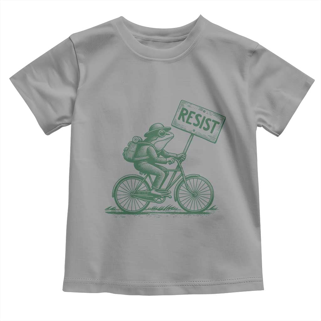 Cycling Protest Frog Toddler T Shirt Resist Free Portland Retro Graphic - Wonder Print Shop