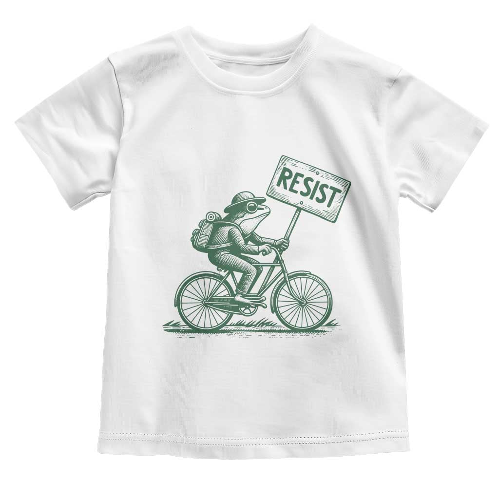 Cycling Protest Frog Toddler T Shirt Resist Free Portland Retro Graphic - Wonder Print Shop