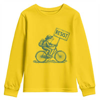 Cycling Protest Frog Youth Sweatshirt Resist Free Portland Retro Graphic - Wonder Print Shop