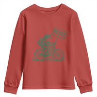 Cycling Protest Frog Youth Sweatshirt Resist Free Portland Retro Graphic - Wonder Print Shop