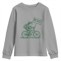 Cycling Protest Frog Youth Sweatshirt Resist Free Portland Retro Graphic - Wonder Print Shop