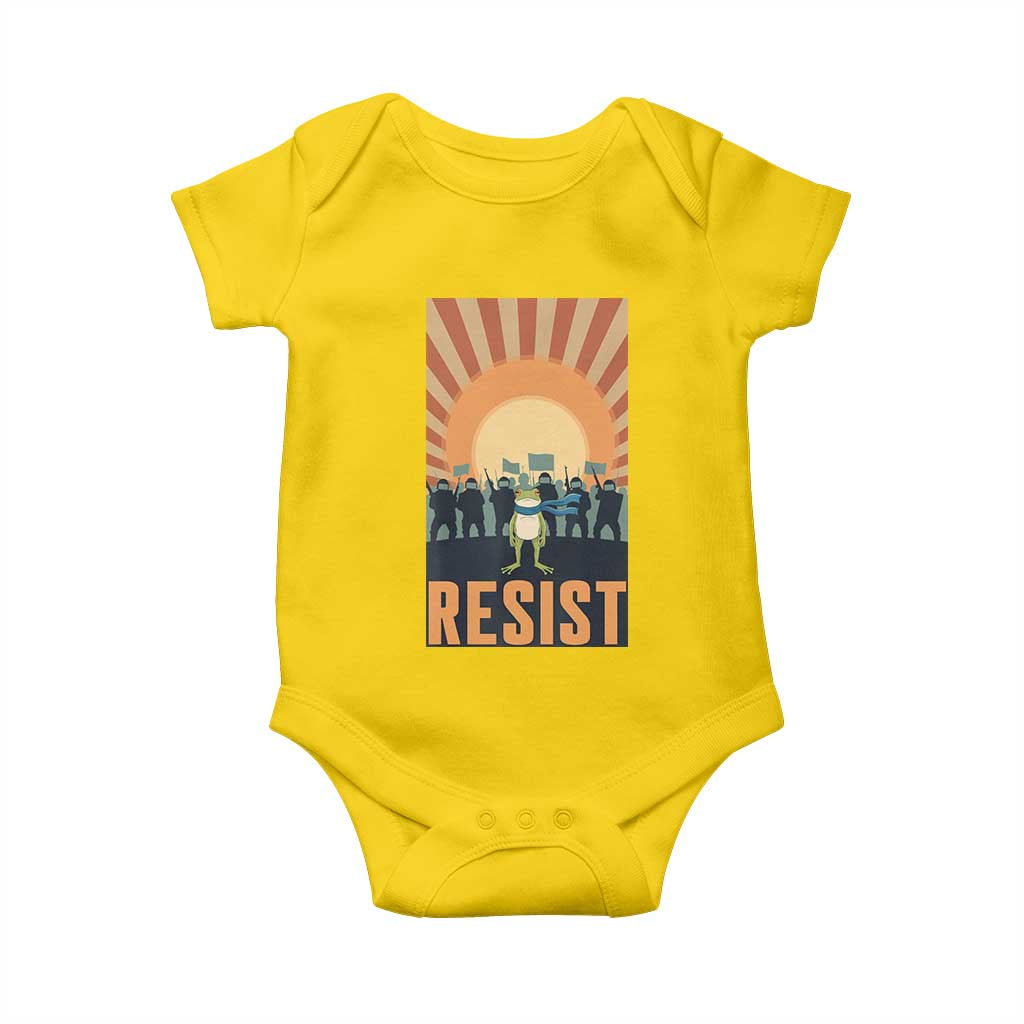 Frog Resist Baby Onesie Bold Protest Free Portland - Wonder Print Shop