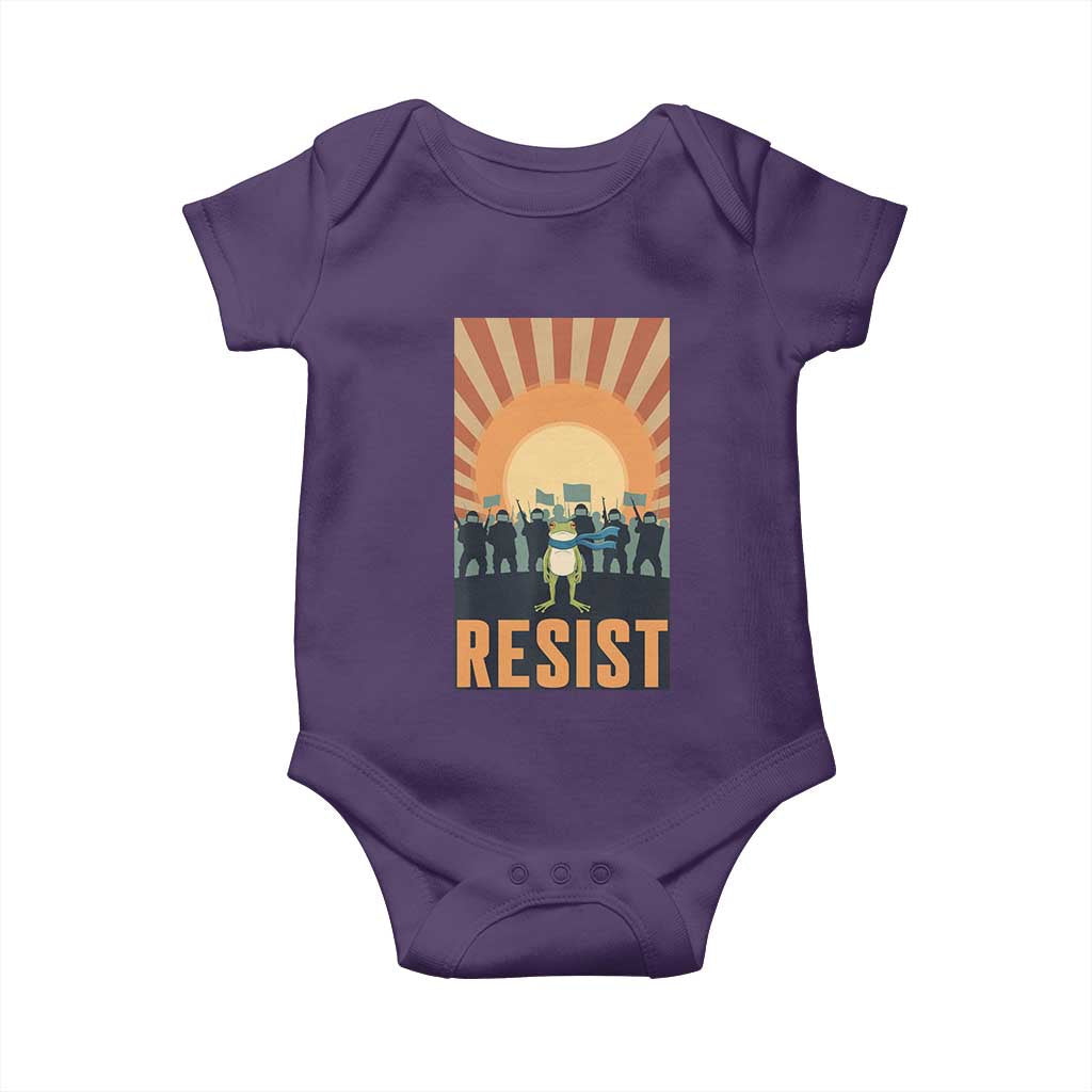 Frog Resist Baby Onesie Bold Protest Free Portland - Wonder Print Shop