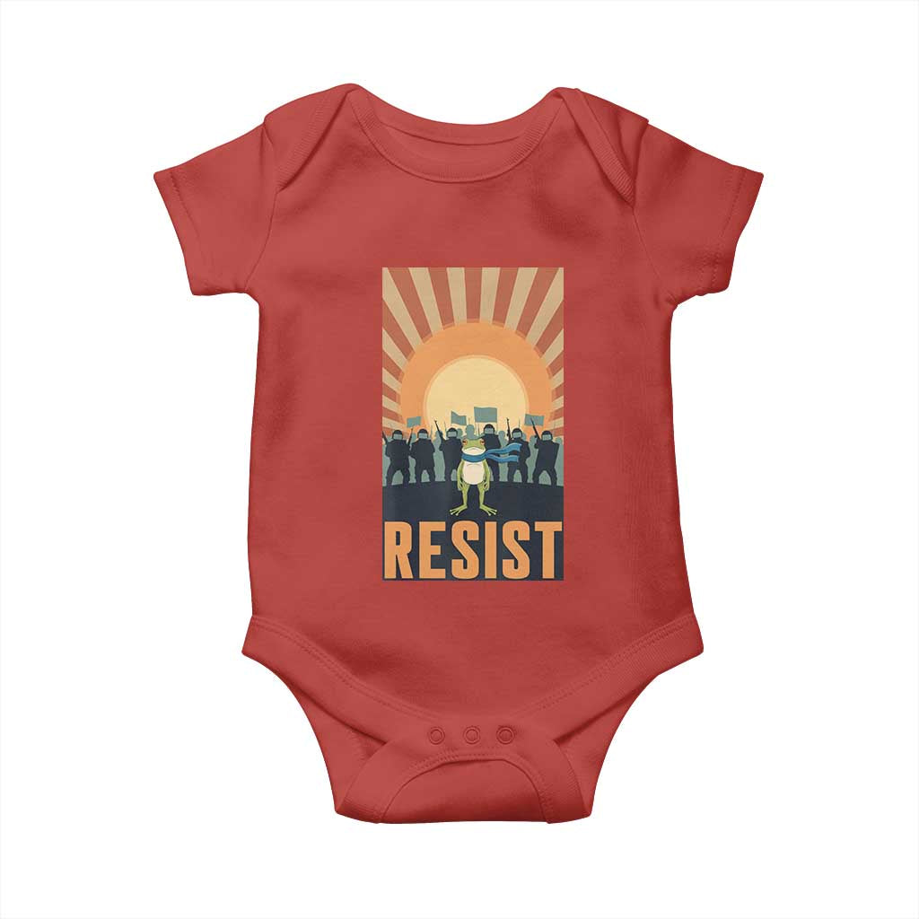 Frog Resist Baby Onesie Bold Protest Free Portland - Wonder Print Shop