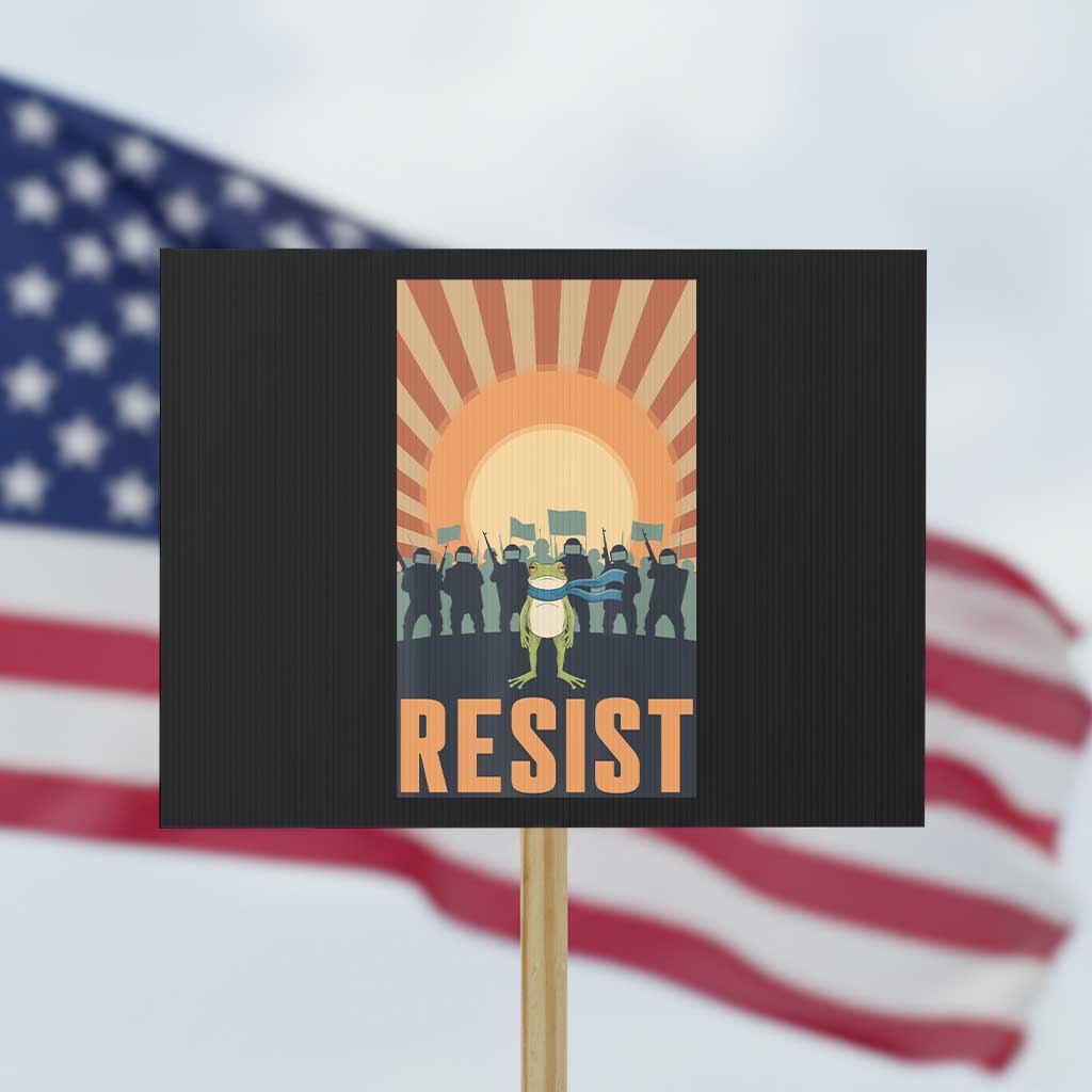 Frog Resist Protest Sign Bold Protest Free Portland - Wonder Print Shop