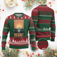 Frog Resist Ugly Christmas Sweater Bold Protest Free Portland - Wonder Print Shop