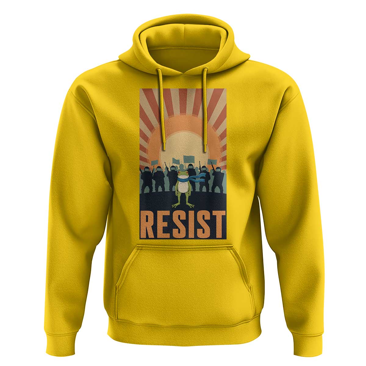 Frog Resist Hoodie Bold Protest Free Portland - Wonder Print Shop