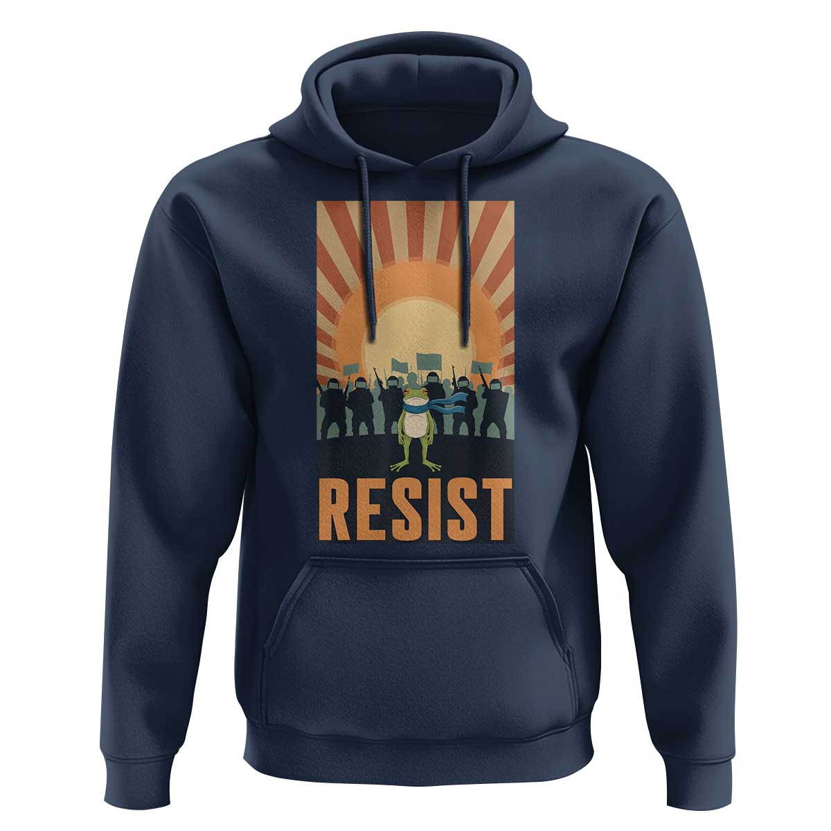 Frog Resist Hoodie Bold Protest Free Portland - Wonder Print Shop