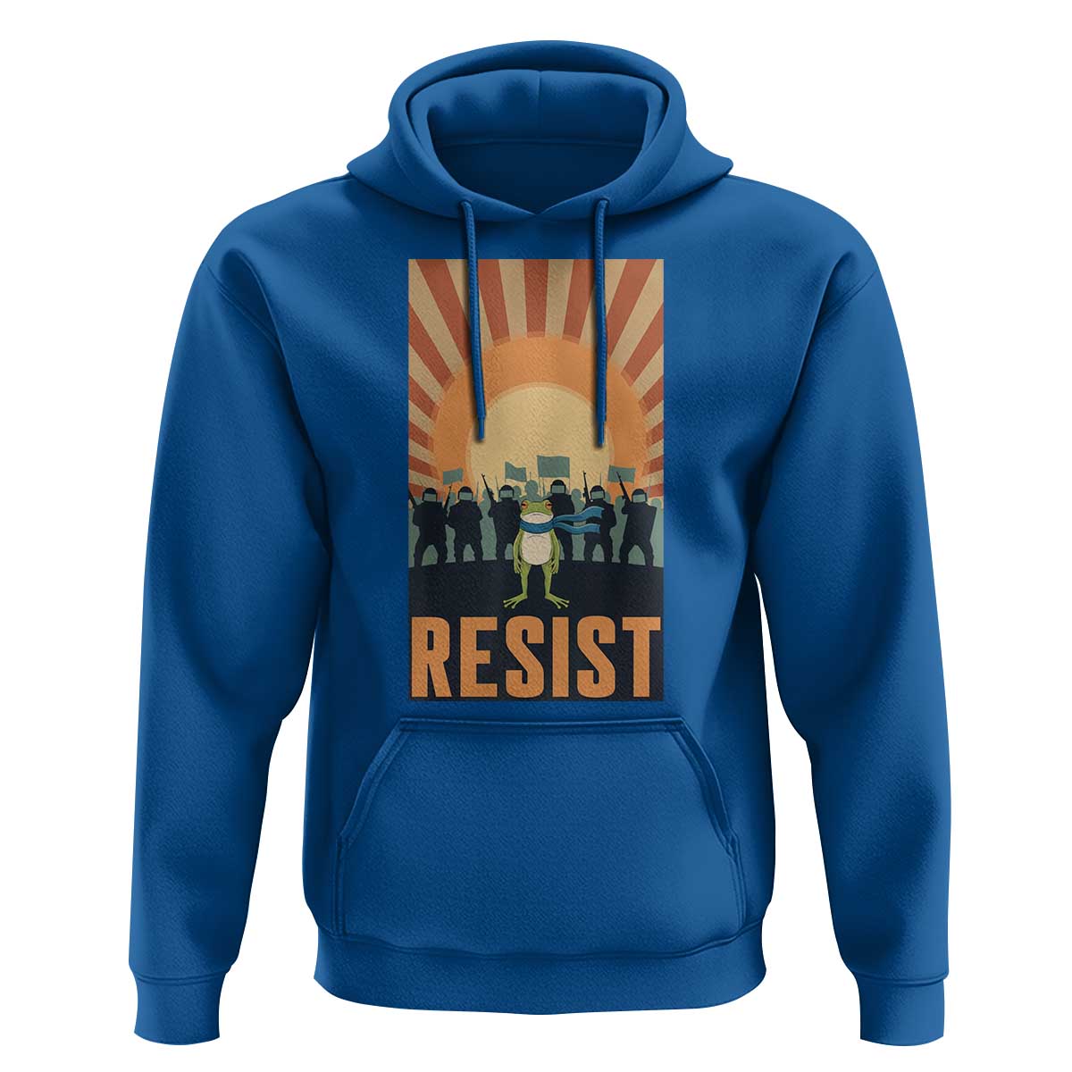 Frog Resist Hoodie Bold Protest Free Portland - Wonder Print Shop