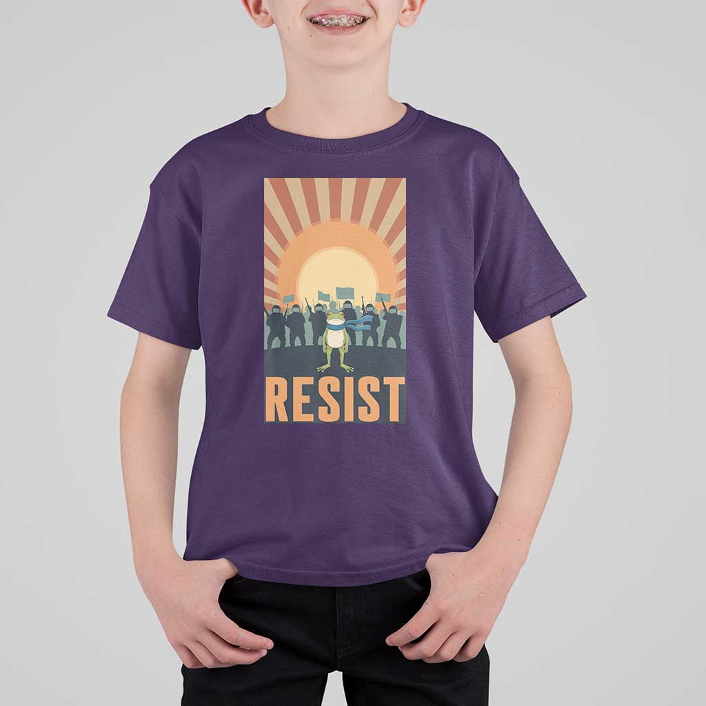 Frog Resist T Shirt For Kid Bold Protest Free Portland - Wonder Print Shop