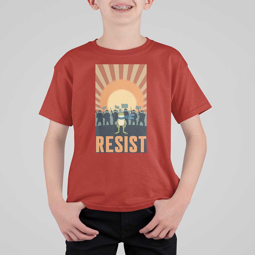 Frog Resist T Shirt For Kid Bold Protest Free Portland - Wonder Print Shop