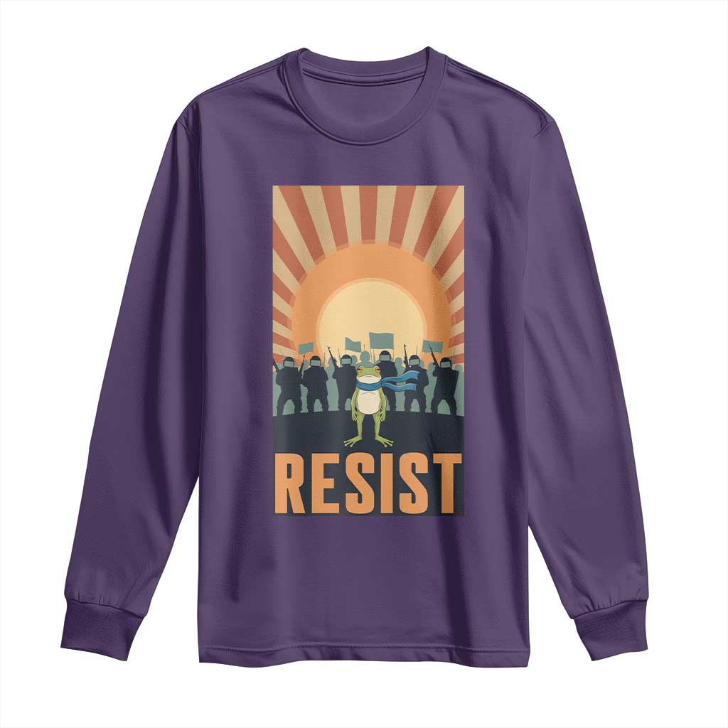 Frog Resist Long Sleeve Shirt Bold Protest Free Portland - Wonder Print Shop