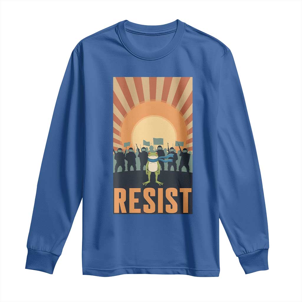Frog Resist Long Sleeve Shirt Bold Protest Free Portland - Wonder Print Shop
