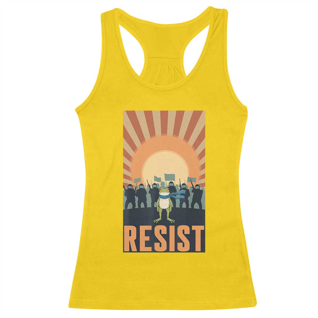 Frog Resist Racerback Tank Top Bold Protest Free Portland - Wonder Print Shop