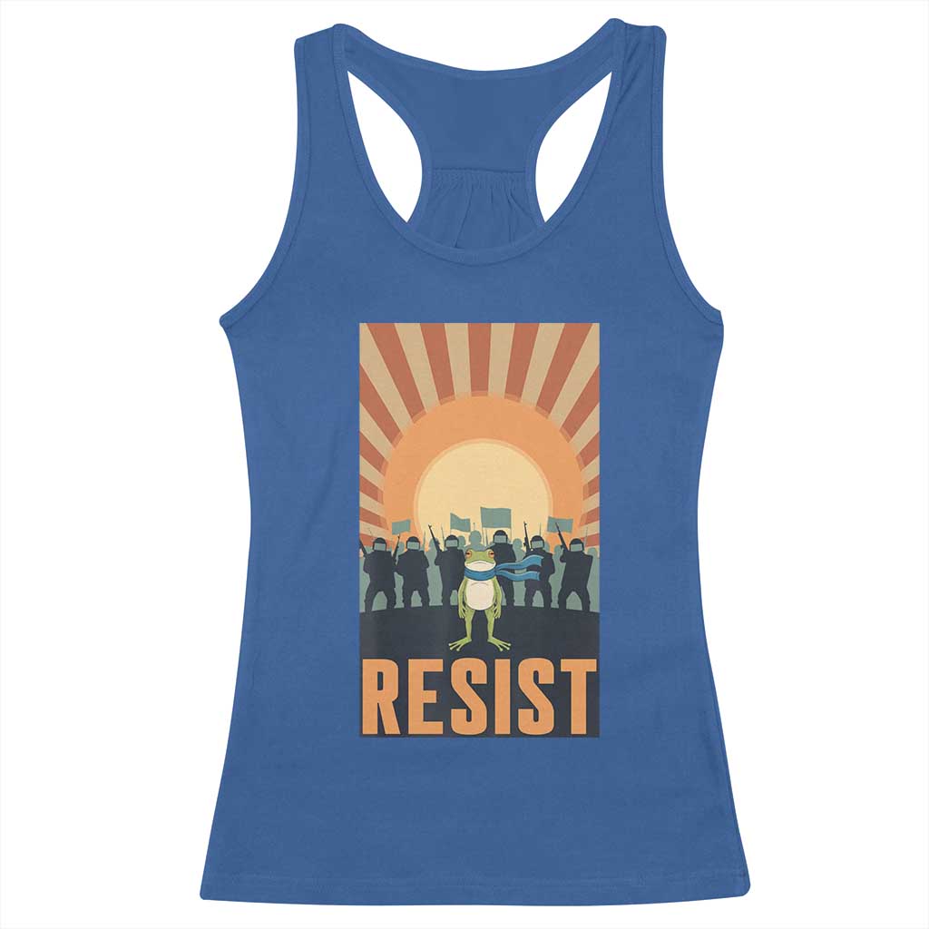 Frog Resist Racerback Tank Top Bold Protest Free Portland - Wonder Print Shop