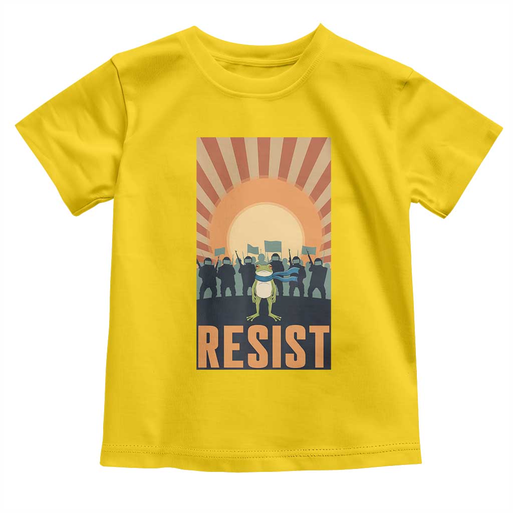 Frog Resist Toddler T Shirt Bold Protest Free Portland - Wonder Print Shop