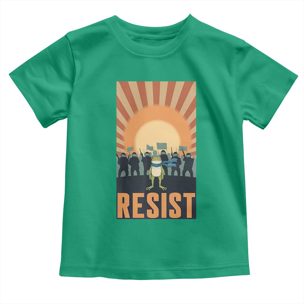 Frog Resist Toddler T Shirt Bold Protest Free Portland - Wonder Print Shop