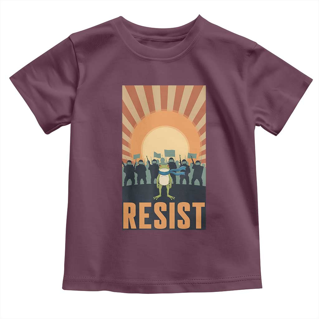 Frog Resist Toddler T Shirt Bold Protest Free Portland - Wonder Print Shop