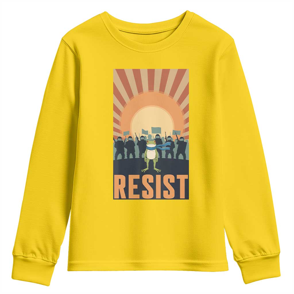 Frog Resist Youth Sweatshirt Bold Protest Free Portland - Wonder Print Shop