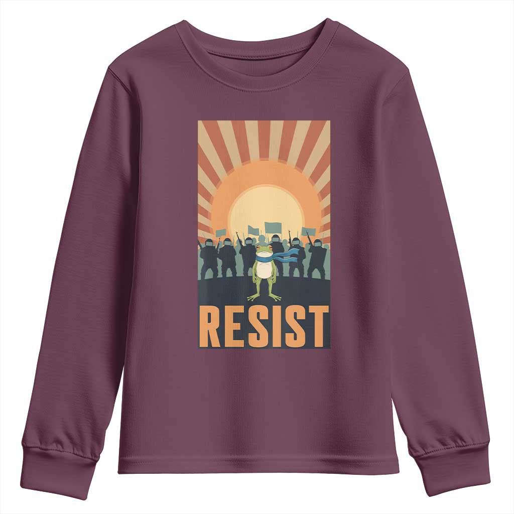 Frog Resist Youth Sweatshirt Bold Protest Free Portland - Wonder Print Shop