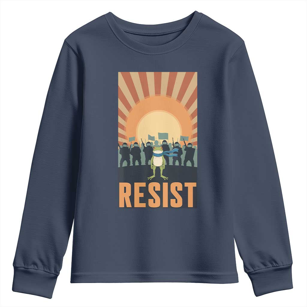 Frog Resist Youth Sweatshirt Bold Protest Free Portland - Wonder Print Shop