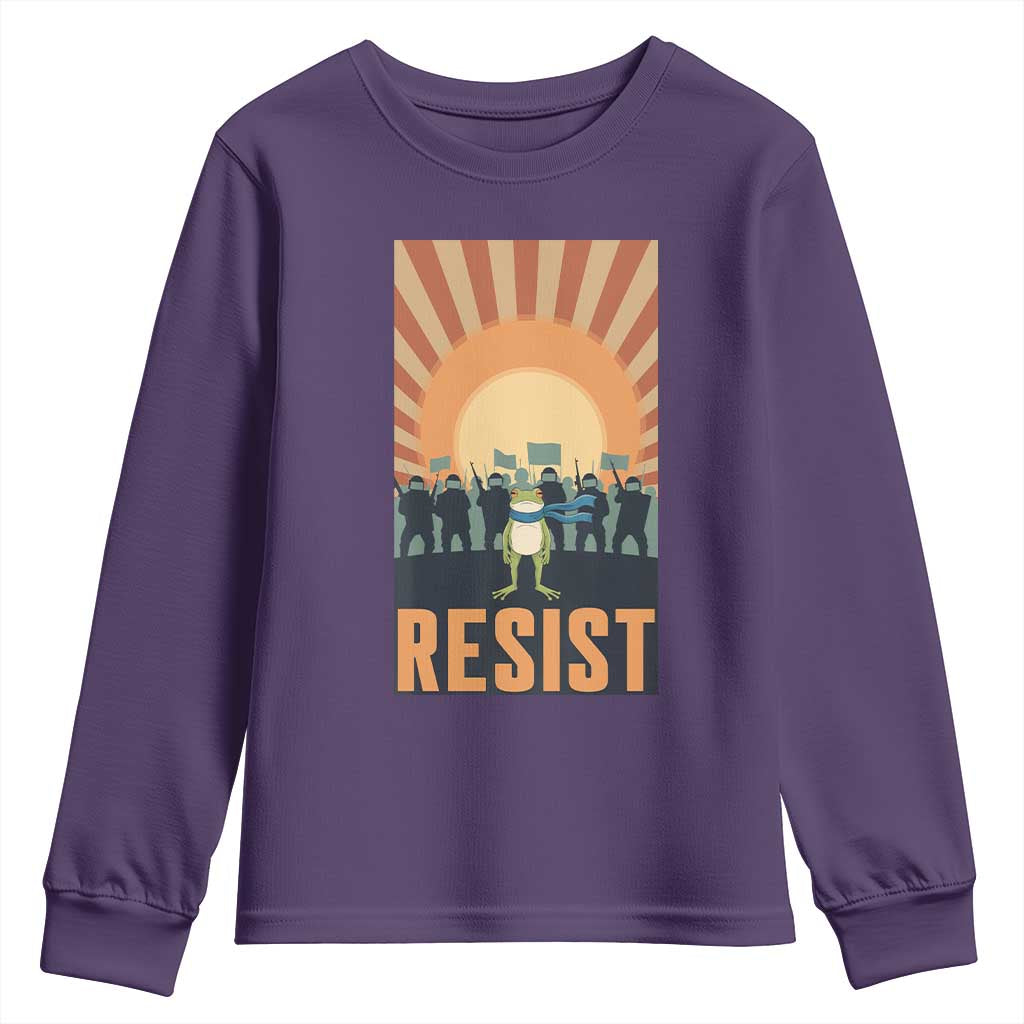 Frog Resist Youth Sweatshirt Bold Protest Free Portland - Wonder Print Shop