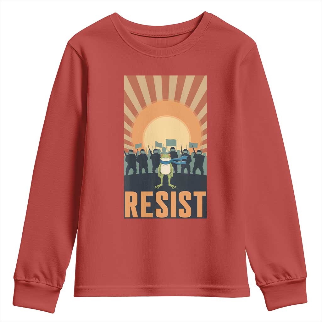 Frog Resist Youth Sweatshirt Bold Protest Free Portland - Wonder Print Shop