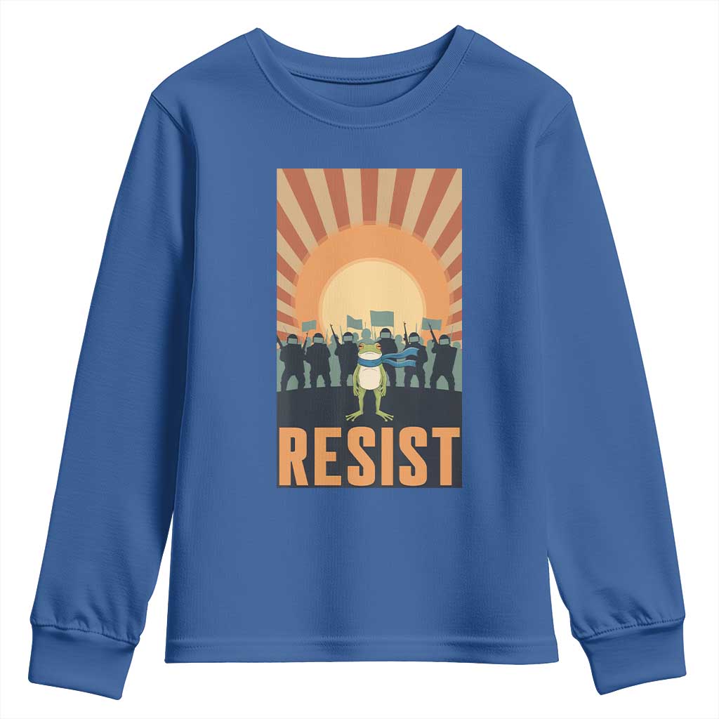 Frog Resist Youth Sweatshirt Bold Protest Free Portland - Wonder Print Shop