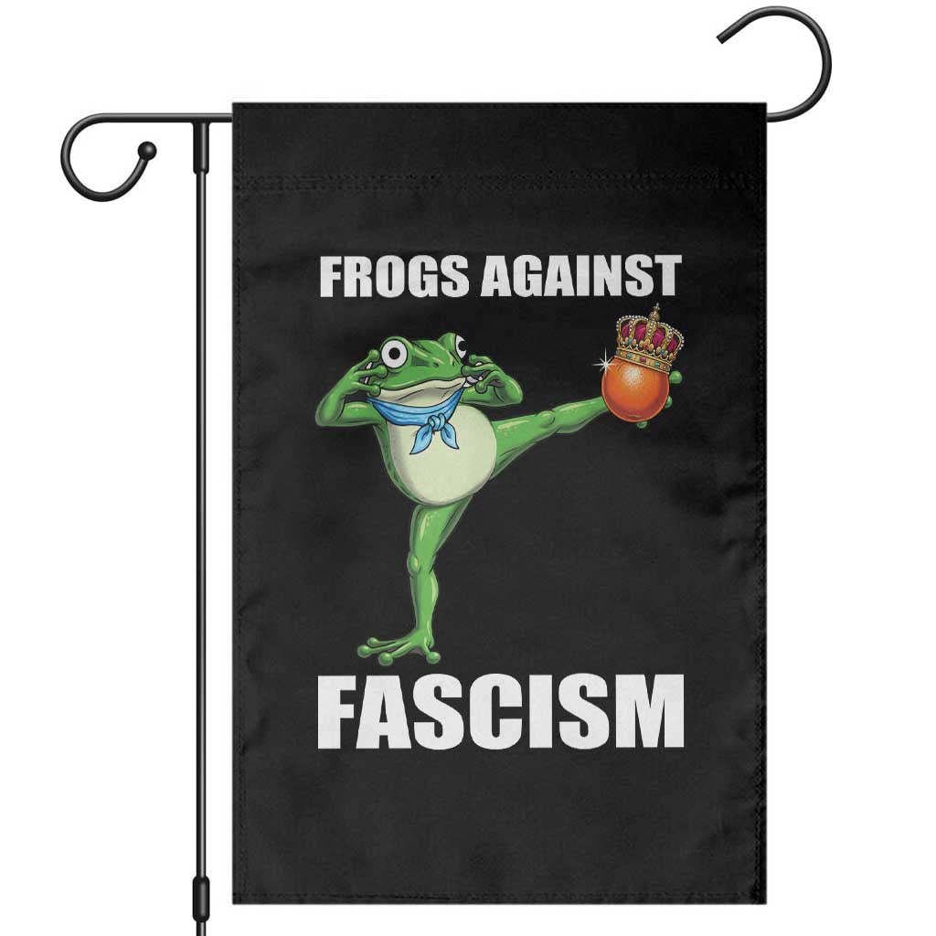 Frogs Against Fascism Garden Flag No Fascist No Kings Funny Portland Frog Protest - Wonder Print Shop