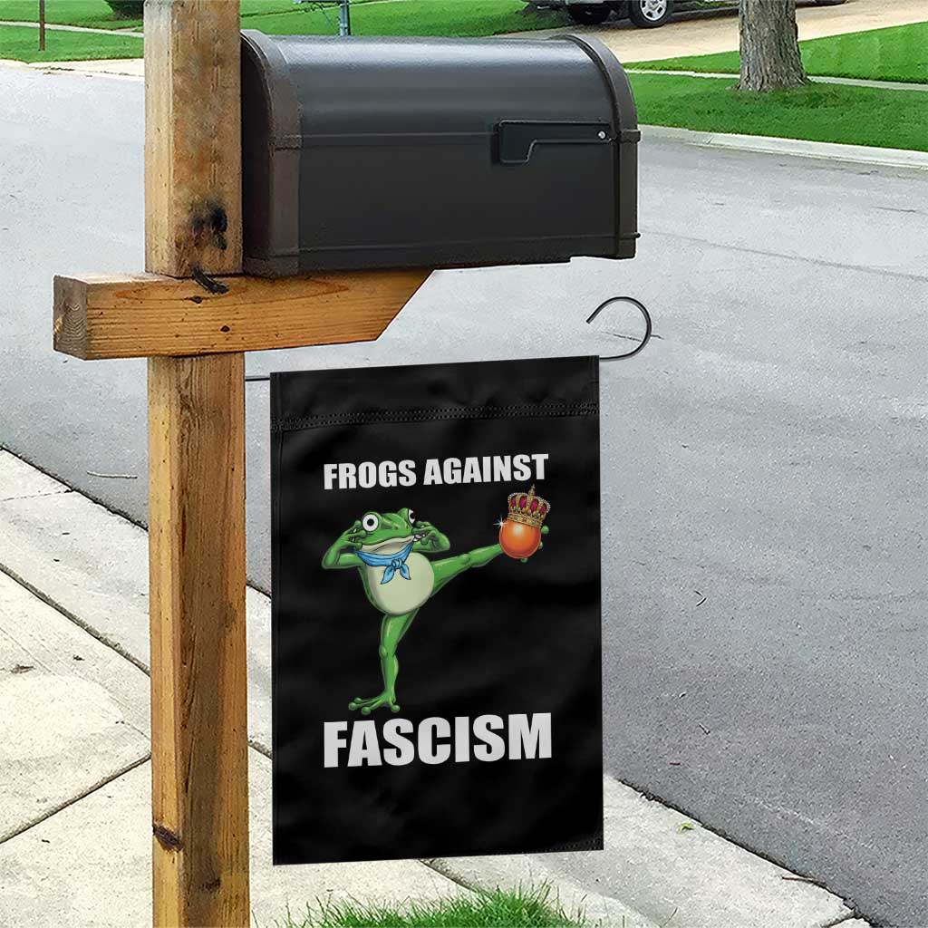 Frogs Against Fascism Garden Flag No Fascist No Kings Funny Portland Frog Protest - Wonder Print Shop