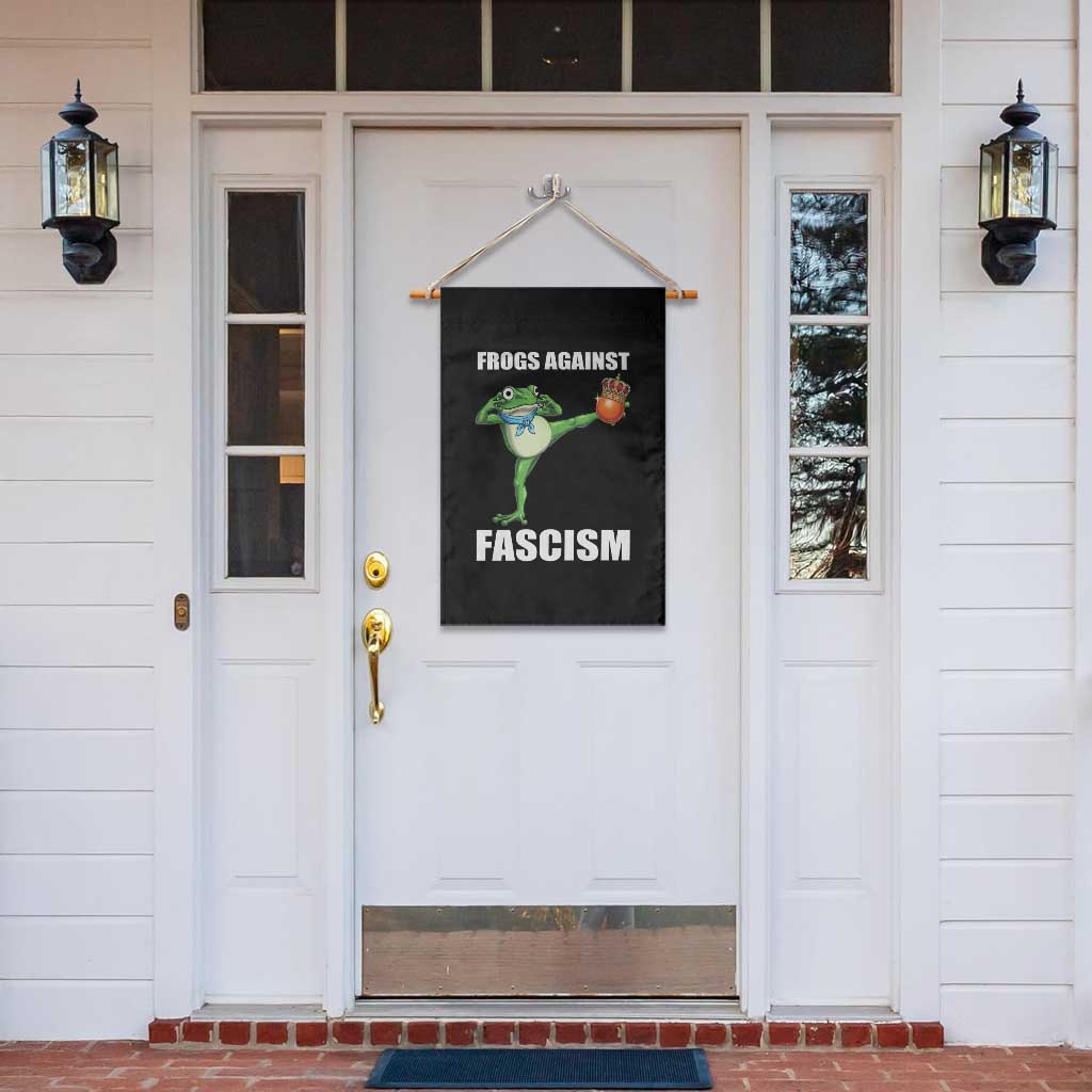 Frogs Against Fascism Garden Flag No Fascist No Kings Funny Portland Frog Protest - Wonder Print Shop