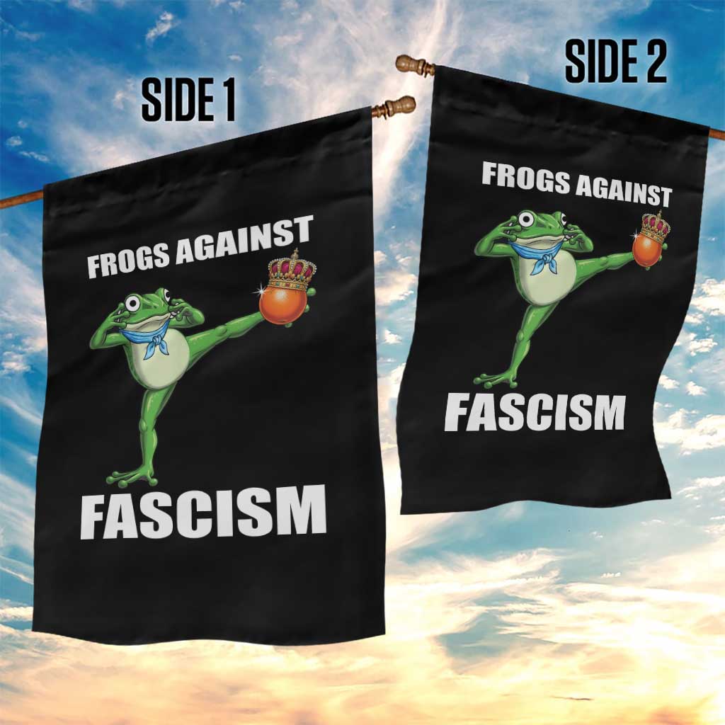 Frogs Against Fascism Garden Flag No Fascist No Kings Funny Portland Frog Protest - Wonder Print Shop