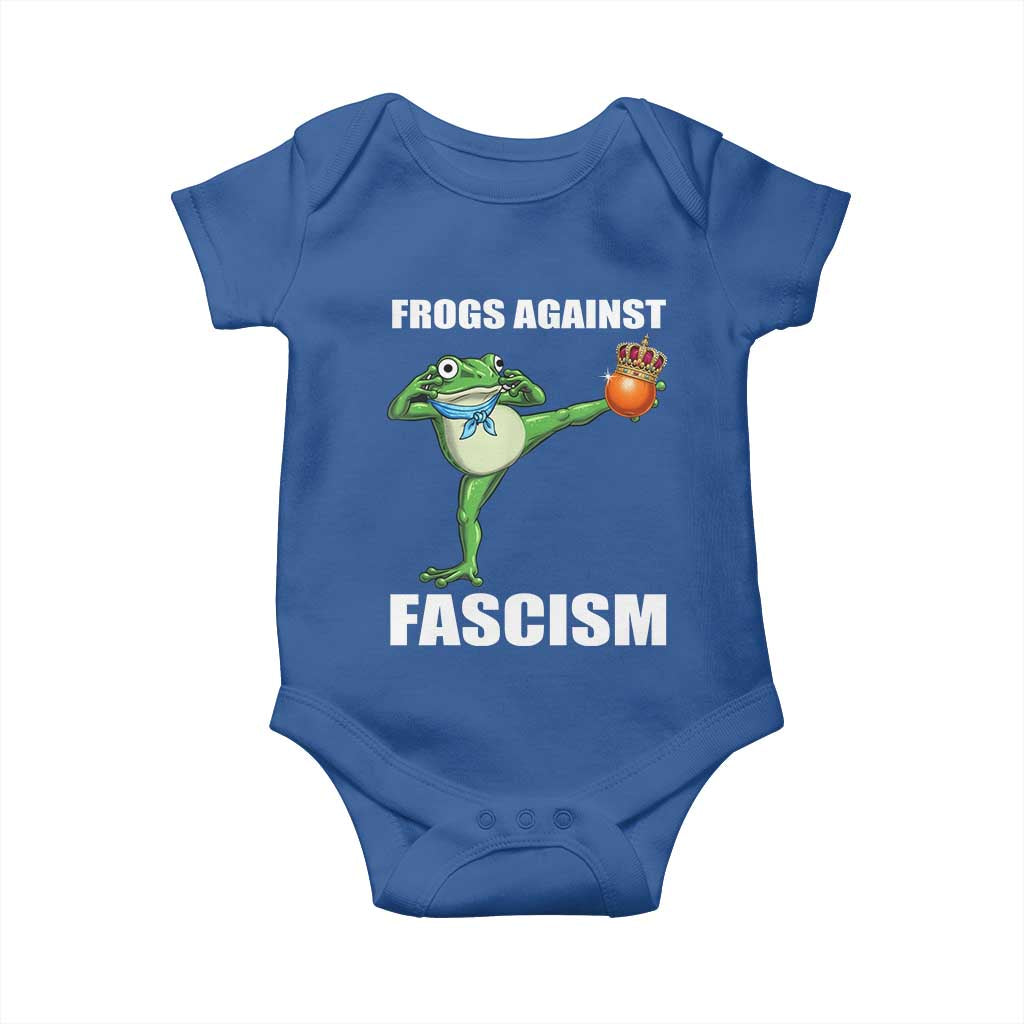 Frogs Against Fascism Baby Onesie No Fascist No Kings Funny Portland Frog Protest - Wonder Print Shop