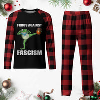 Frogs Against Fascism Plaid Pajama Set No Fascist No Kings Funny Portland Frog Protest - Wonder Print Shop