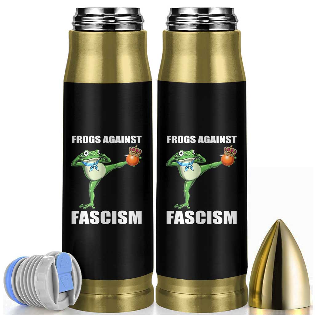Frogs Against Fascism Bullet Tumbler No Fascist No Kings Funny Portland Frog Protest - Wonder Print Shop