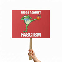 Frogs Against Fascism Protest Sign No Fascist No Kings Funny Portland Frog Protest - Wonder Print Shop