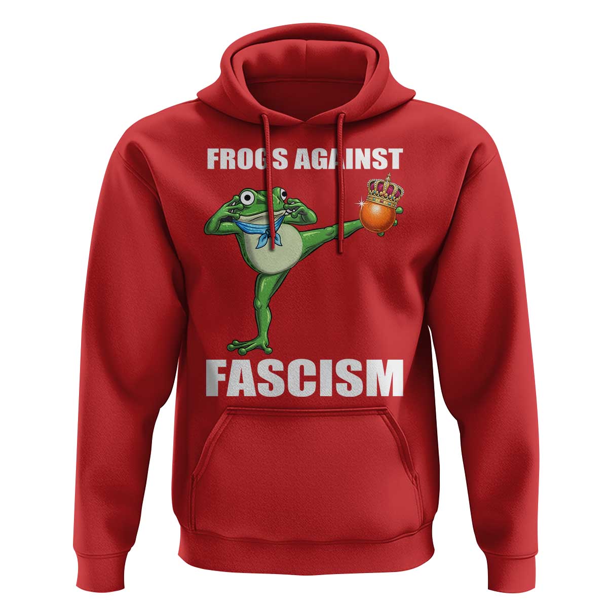 Frogs Against Fascism Hoodie No Fascist No Kings Funny Portland Frog Protest - Wonder Print Shop